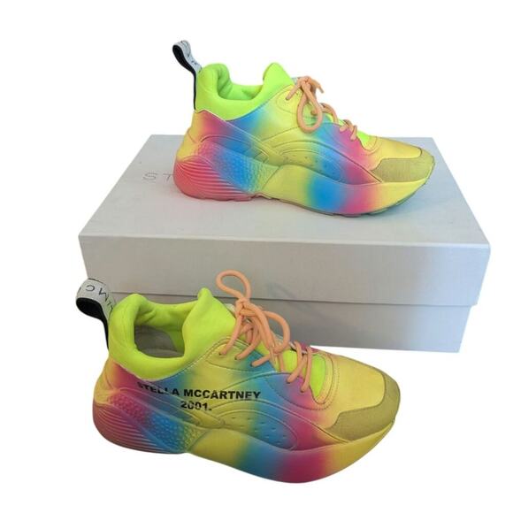 Stella McCartney Chunky Sneakers Rainbow Eclypse As Seen on Taylor Swift Size 6 - Picture 2 of 13